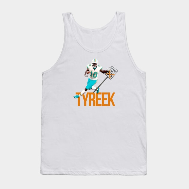 Tyreek No Speed Limit in Miami Tank Top by Super Secret Villain